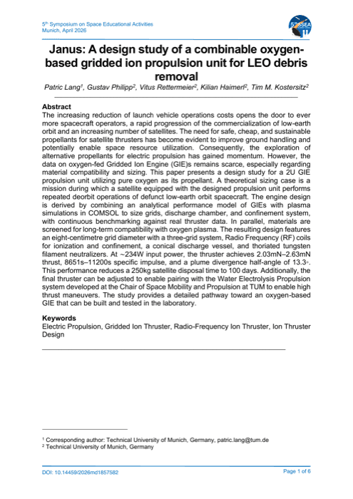 First page of the JANUS conference paper