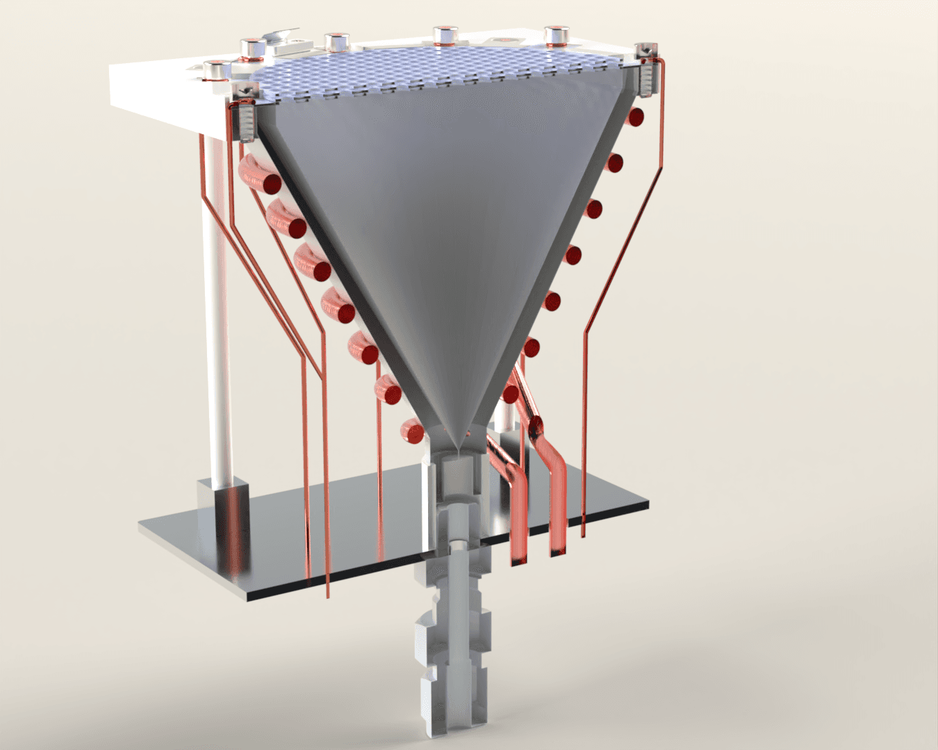 Cutaway render of the JANUS gridded ion propulsion unit